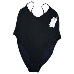 Good American Women's Always Fits One Piece Swimsuit, Color Black,Size 5/6,2X/3X